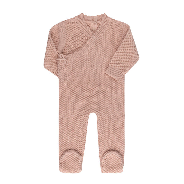 Ely's & Co Pink Moss Knit Footie