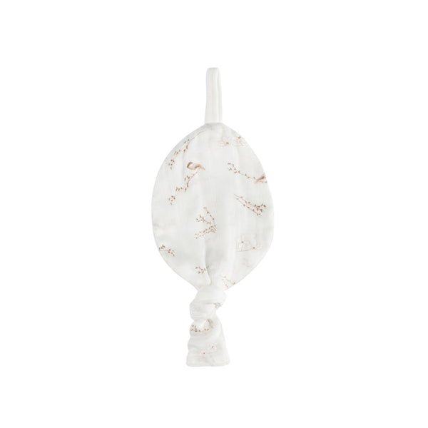 Ely's & Co Cream Vintage Birds Bamboo Muslin Paci Lovey