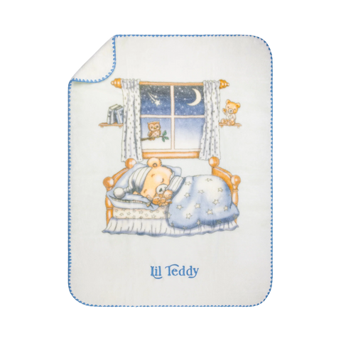 Lil Teddy Twinkle Twinkle Lil Bear Blueberry Biscuit Blanket