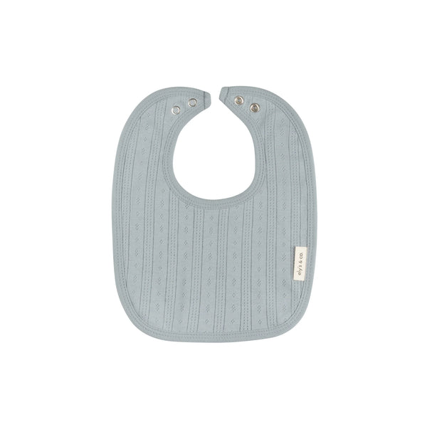 Ely's & Co Blue Pointelle Bib