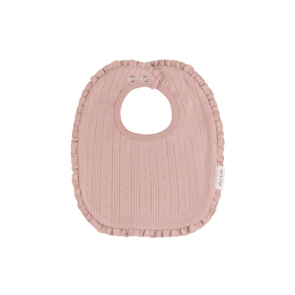 Ely's & Co Pink Pointelle Bib