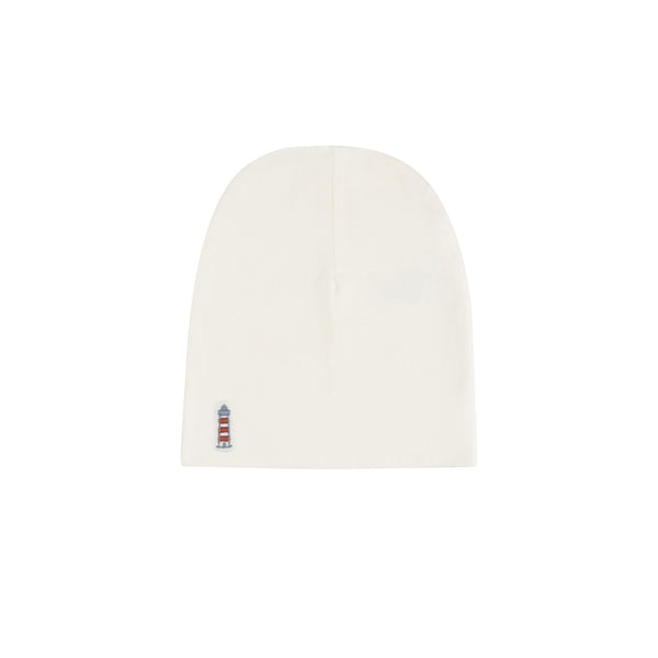 Ely's & Co Ivory Embroidered Nautical Beanie