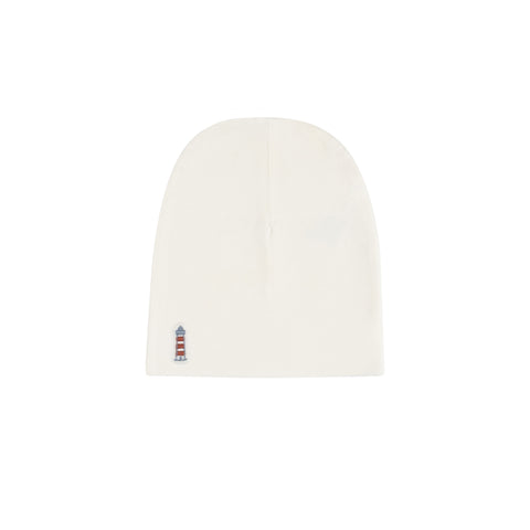 Ely's & Co Ivory Embroidered Nautical Beanie
