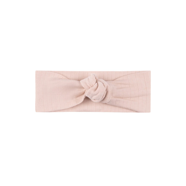 Ely's & Co Blush Wide Rib Rosebud Jersey Knot Headband