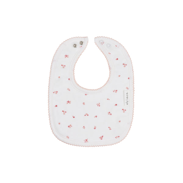 Ely's & Co Cluster Flower Ivory / Pink Bib