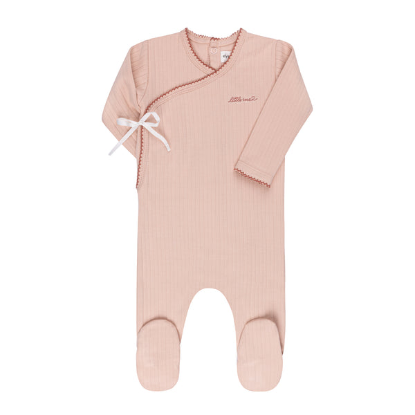 Ely's & Co Little One Pink Kimono Footie