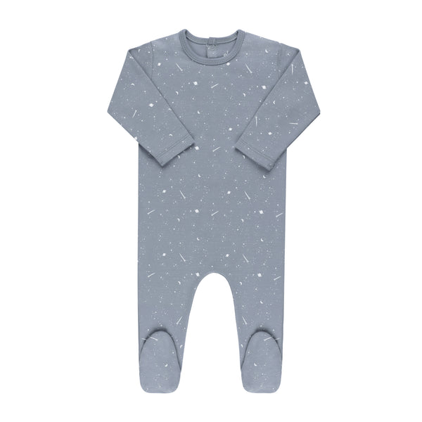 Ely's & Co Slate Celestial Brushed Cotton Footie