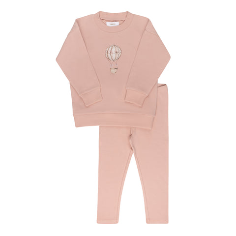 Aurora Pink French Terry Hot Air Balloon Lounge Set