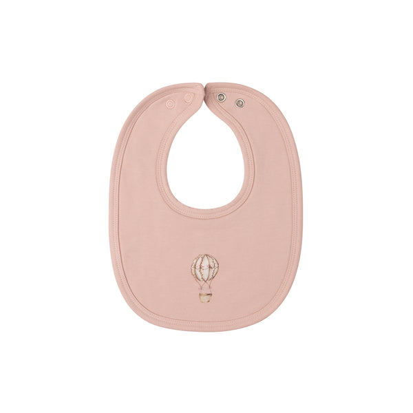Aurora Pink French Terry Hot Air Balloon Bib