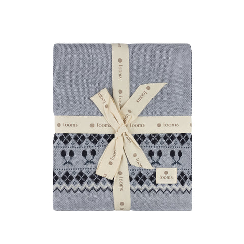 Ely's & Co Looms Blue Fair Isle Blanket