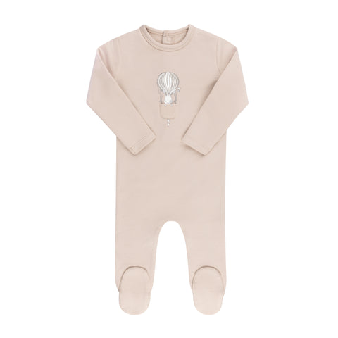 Ely's & Co Taupe Hot Air Balloon Footie
