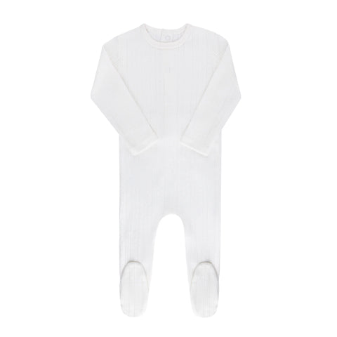 Ely's & Co Cream Pointelle Footie