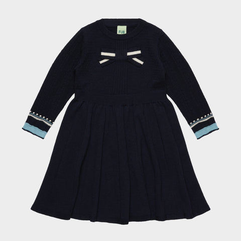 Fub Dark Navy Bow Dress