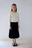 Petite Amalie Cream Crochet Collar Cardigan
