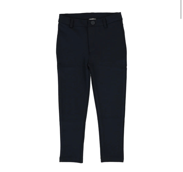 Lil Legs Dark Navy Knit Pants Without Seam