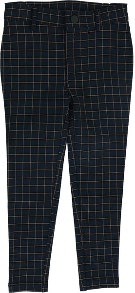 Lil Legs Analogie Windowpane/Deep Teal Pants
