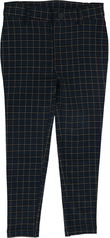 Lil Legs Analogie Windowpane/Deep Teal Pants