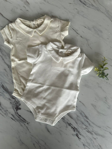 Lil Legs Analogie Cream Collar Onesie