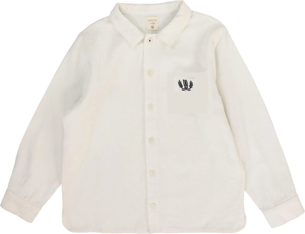Lil Legs Analogie Winter White/Blue Boys Logo Shirt