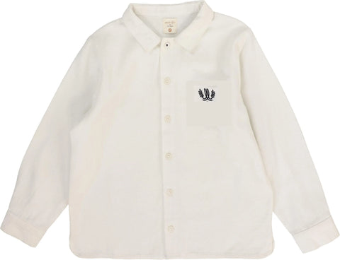 Lil Legs Analogie Winter White/Blue Boys Logo Shirt