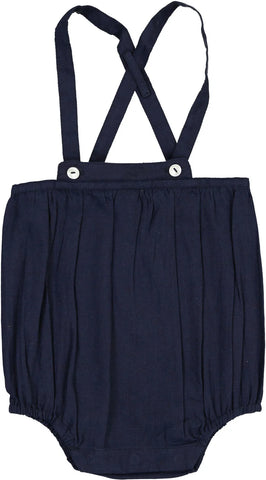 Lil Legs Analogie Navy Linen Suspender Bloomers SLSB-NAVY