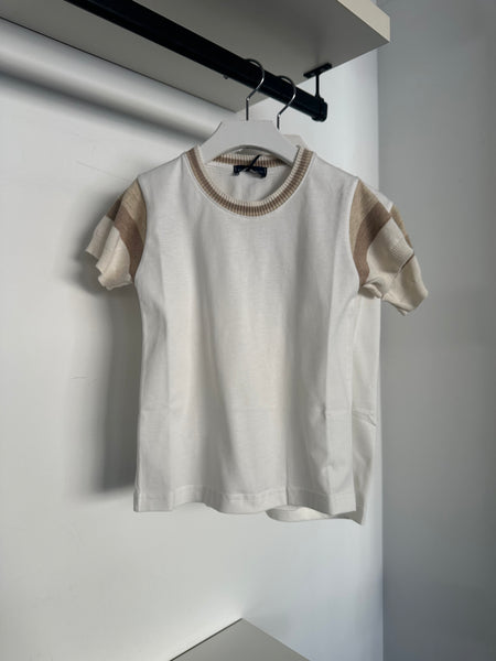 Emanuel Pris Off Natural Biscotti Sweater Tee