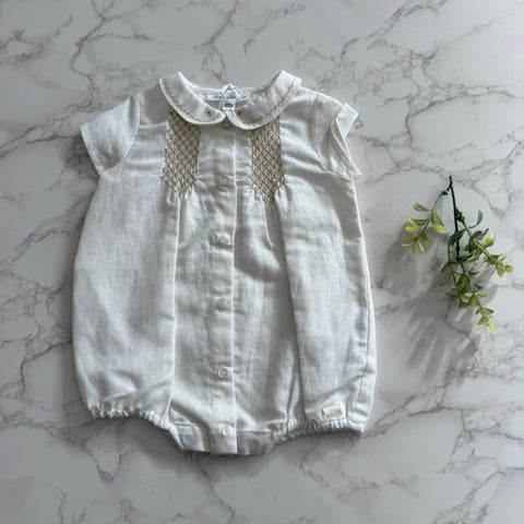 Tartine et Chocolate Nacre Peter Pan Collar Romper