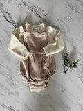 Coco Blanc Oat Scalloped Romper