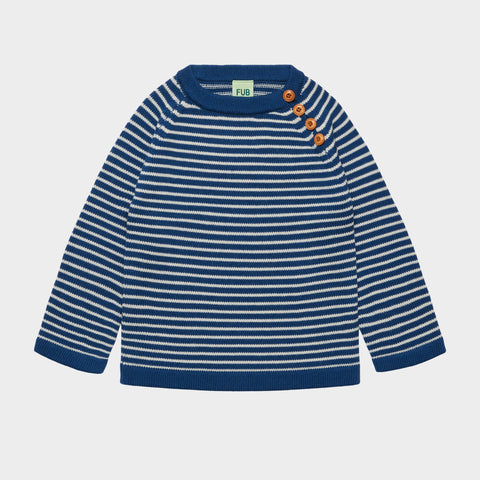 Fub Deep Indigo/Ecru Striped Sweater