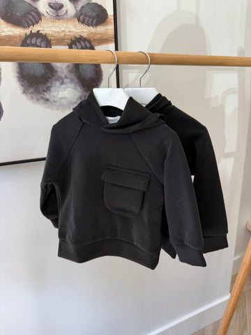 Anja Schwerbrock Black Hooded Lodin Sweater