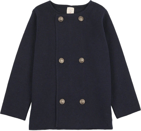 Lil Legs Analogie Navy Double Breasted Knit Blazer DKBL-NAV
