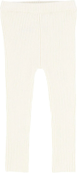 Lil Legs Basic Ivory Knit Leggings