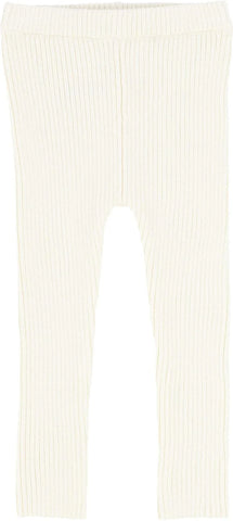 Lil Legs Basic Ivory Knit Leggings