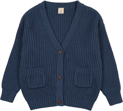 Lil Legs Analogie Vintage Blue Heathered Grandpa Cardigan