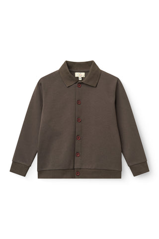Copenhagen Colors Dark Brown Stretchy High School Cardigan
