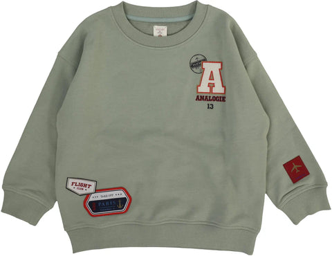 Lil Legs Dried Green Patch Boy Sweatshirt