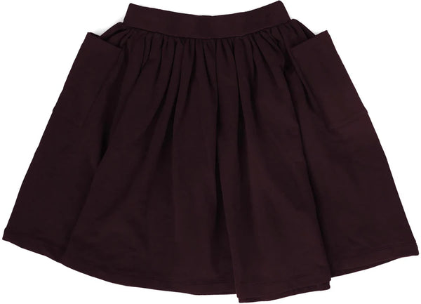 Lil Legs Burgundy Pocket Circle Skirt