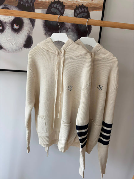 Coco Blanc Tan Hooded Sweater