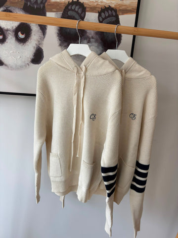 Coco Blanc Tan Hooded Sweater