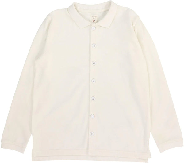 Lil Legs Winter White Button Down Polo
