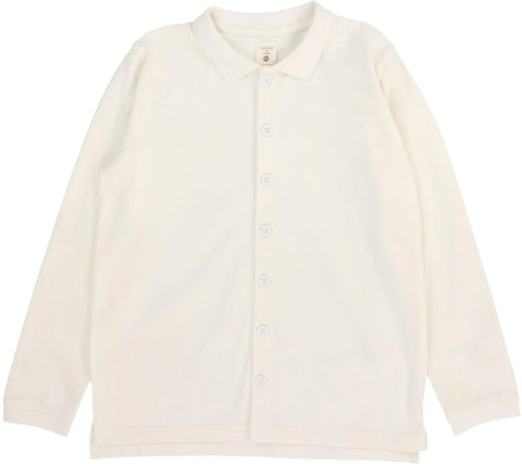 Lil Legs Winter White Button Down Polo