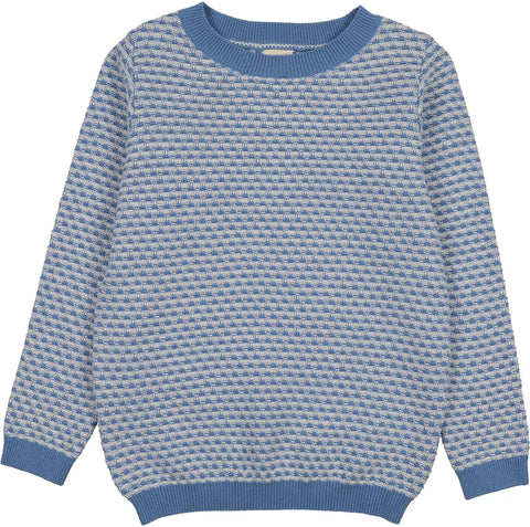 Lil Legs Analogie Fresh Blue Long Sleeve Crewneck Sweater DKLSW-FBLU
