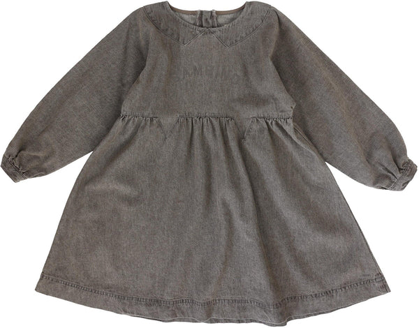 Lil Legs Gray Wash Denim Day Dress