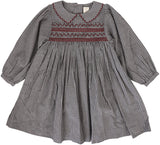 Lil Legs Analogie Soft Gray Plaid Edition Dress
