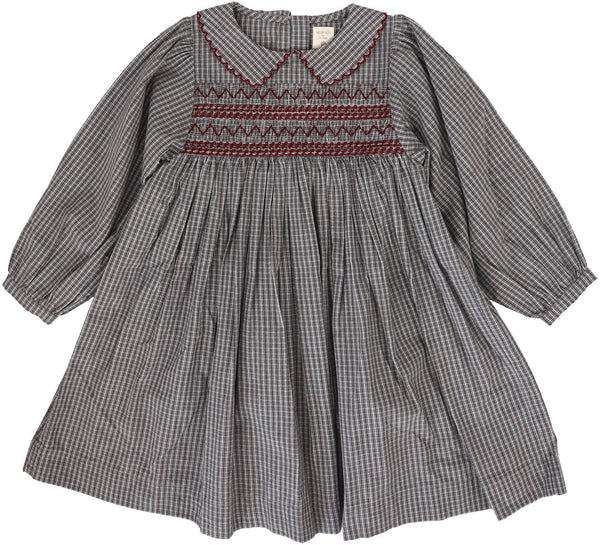 Lil Legs Analogie Soft Gray Plaid Edition Dress