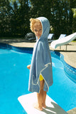 Crew Kids Swim Blue Pier 13 Piped Terry Poncho