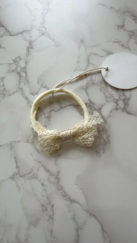 Halo Luxe Ivory Ivy Scalloped Lace Baby Headband