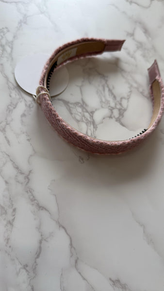 Halo Luxe Mauve Millie Textured Scalloped Edge Woolen Headband