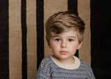 Ely's & Co Looms Distressed Blue & Ivory Knit Toddler Set