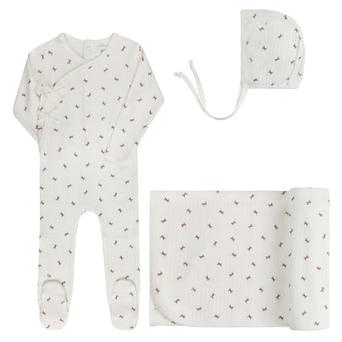 Aurora Ivory/Red Bow Pattern Take Me Home Set